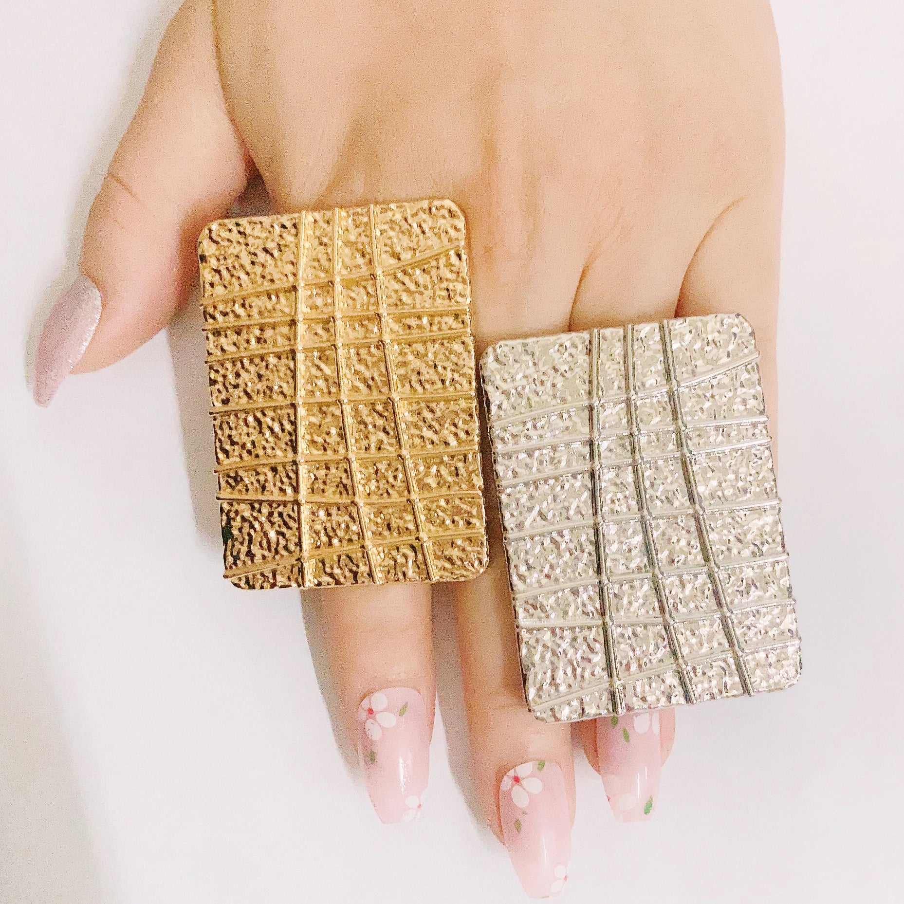 Bold Gold-Plated Ring Set for Women – Assorted Statement Elements & Shapes