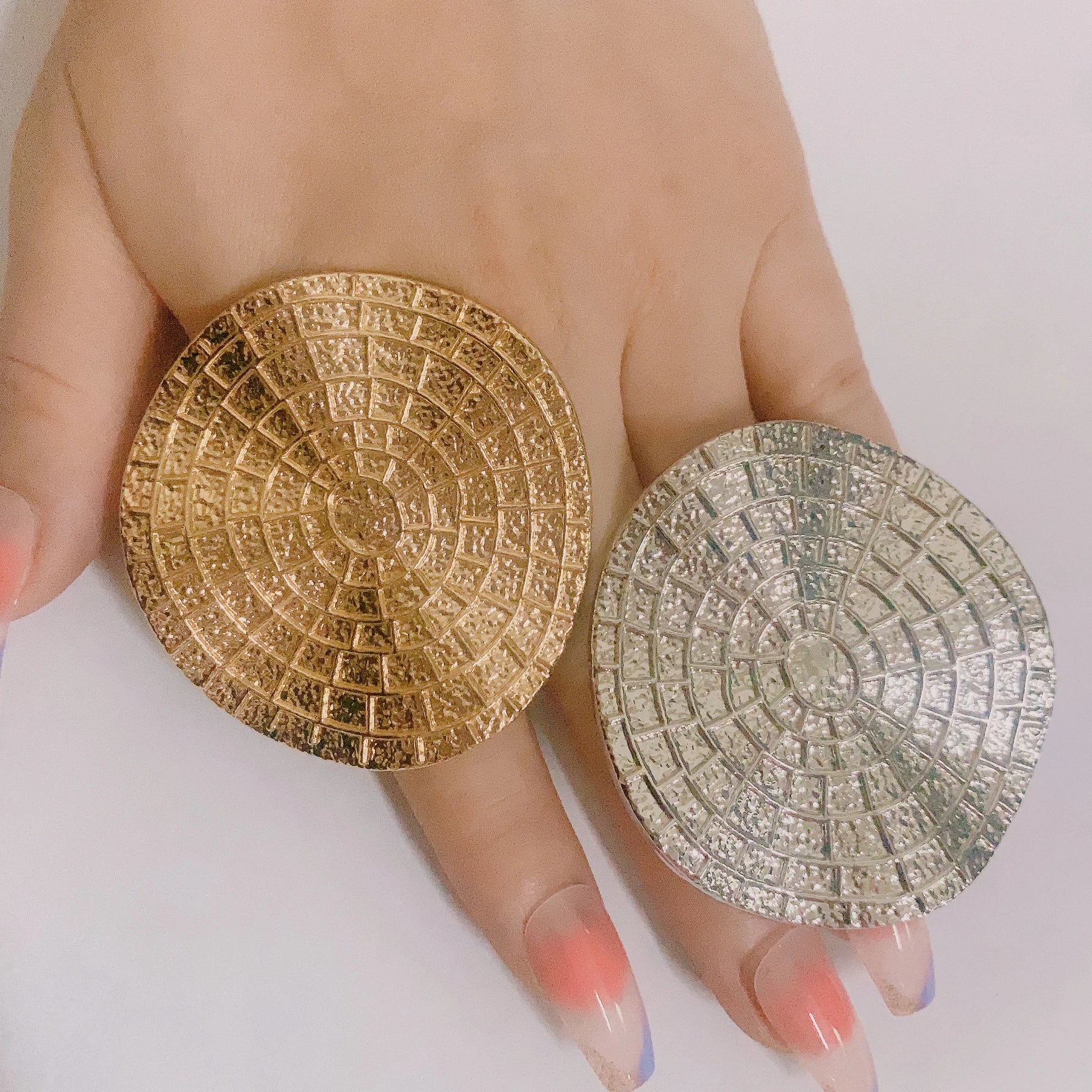 Bold Gold-Plated Ring Set for Women – Assorted Statement Elements & Shapes