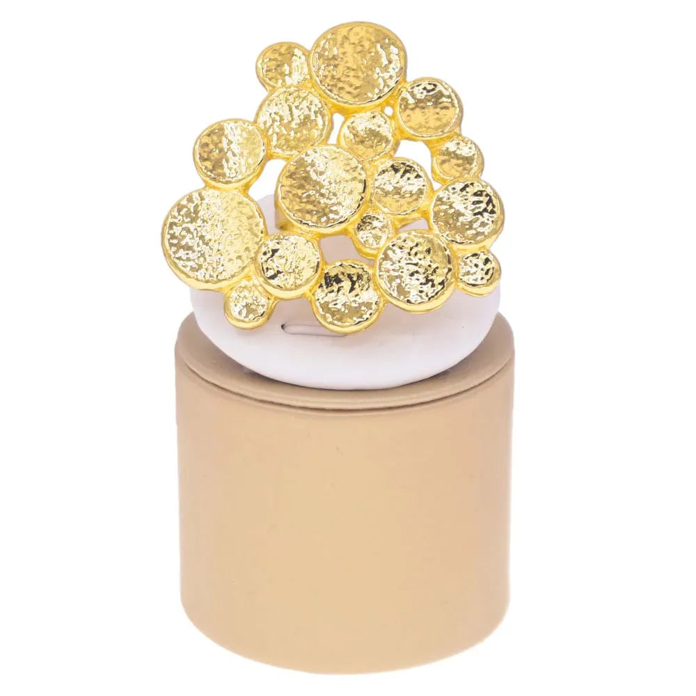 Bold Gold-Plated Ring Set for Women – Assorted Statement Elements & Shapes