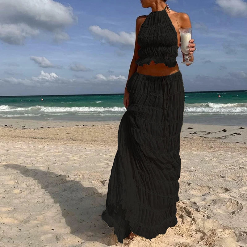 Boho Backless 2-Piece Set – Free-Spirited & Flirty