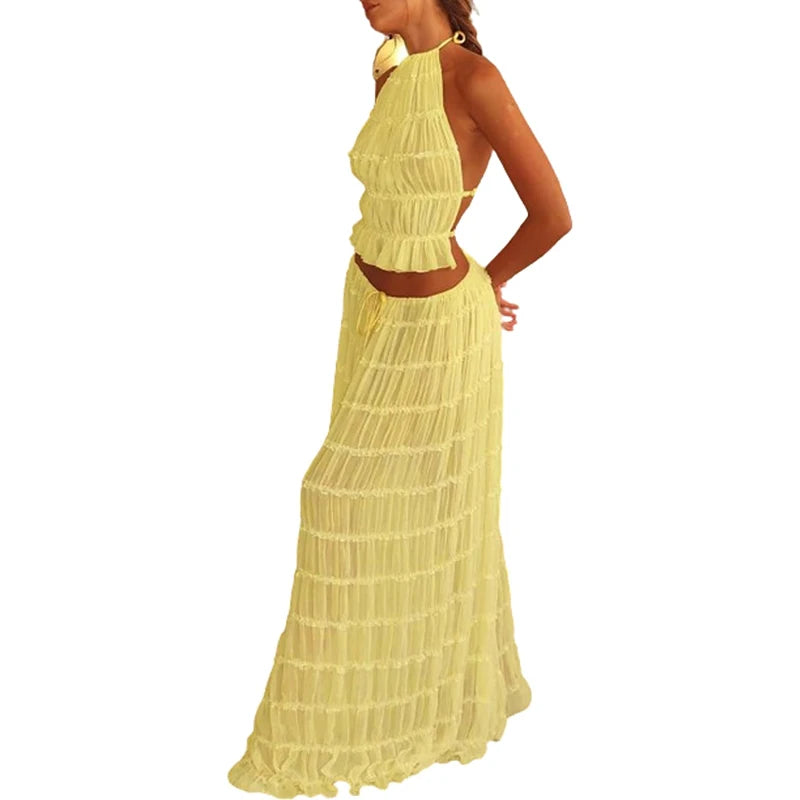 Boho Backless 2-Piece Set – Free-Spirited & Flirty