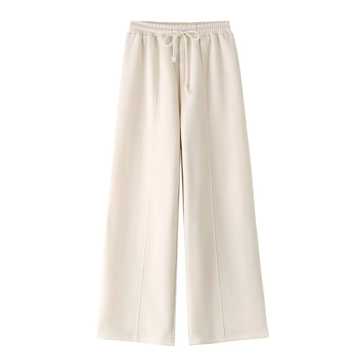 Women’s Fall 2-Piece Set – Retro Zip Bomber Jacket & Lace-Up Wide Leg Pants