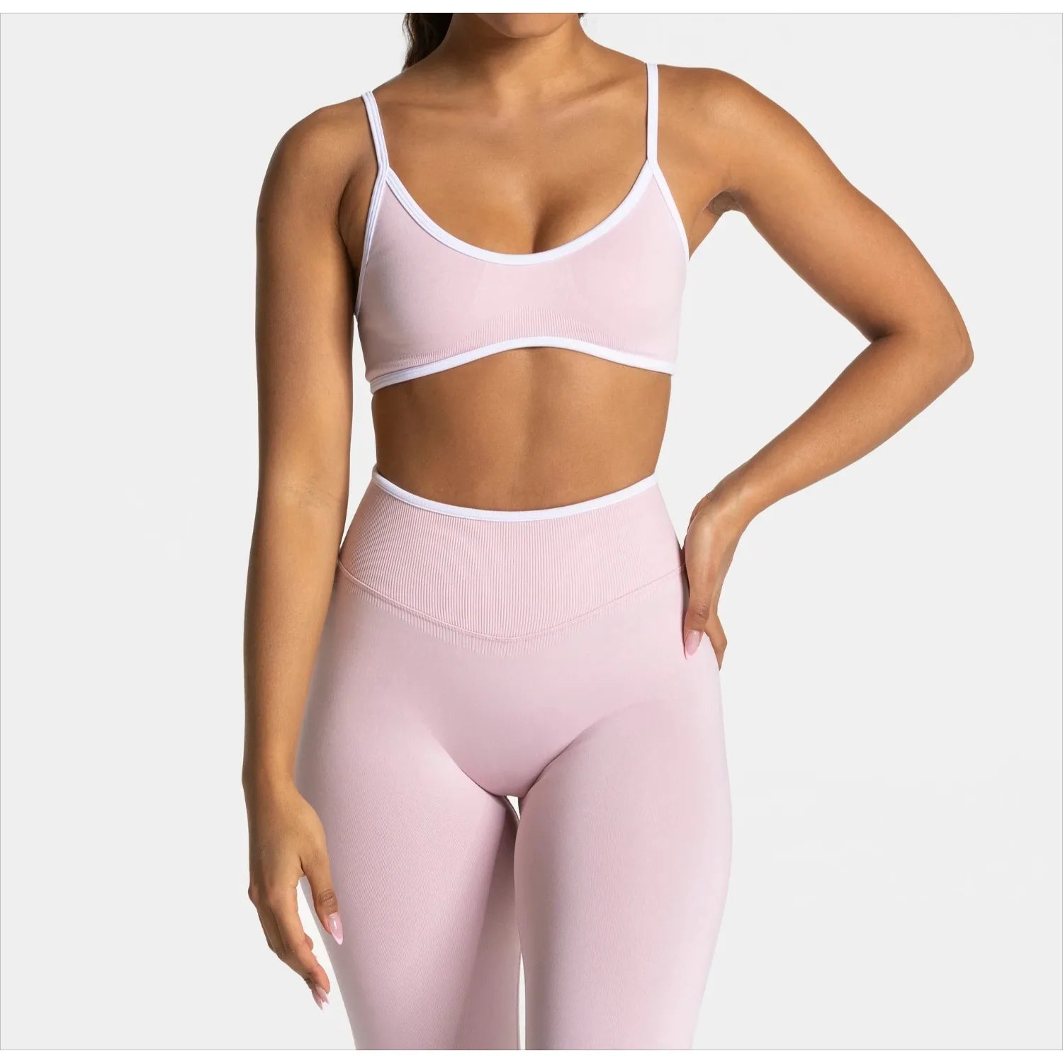 Women’s Solid Color Sports Bra – Backless Knit Yoga & Fitness Top with Padding