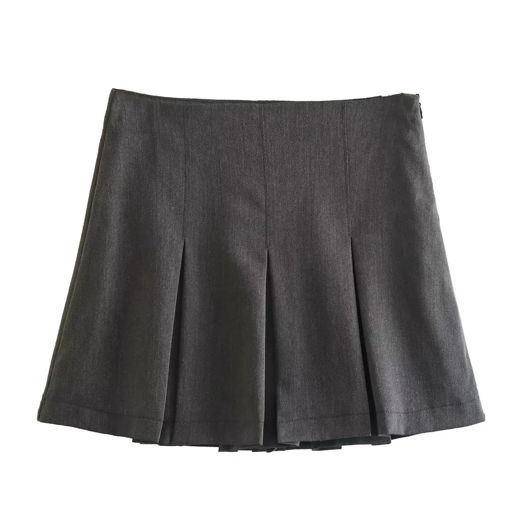 Tiered Ruffle Mini Skirt – Women’s High Waist Pleated Summer Style