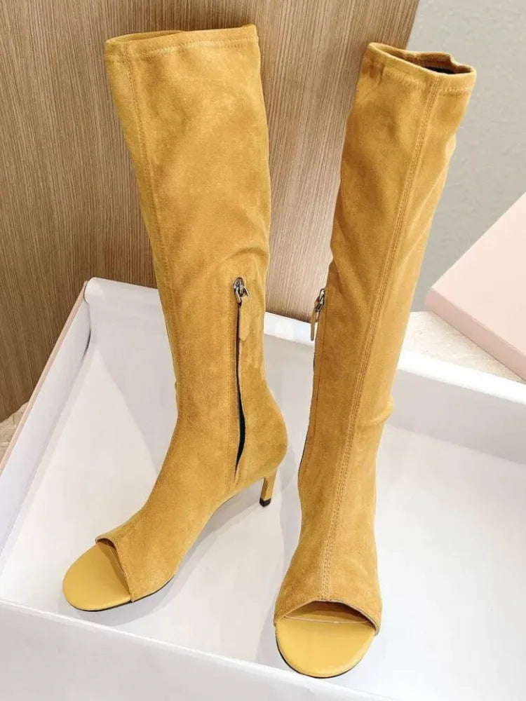 Fish Mouth Clip Toe Mid Boots – Where Bold Meets Chic