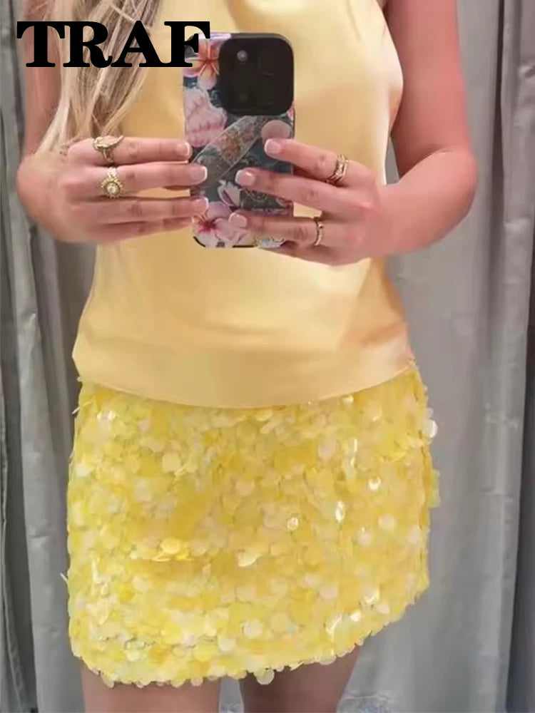 Sexy Sequin Mini Skirt – Women’s Slim Fit Party & Clubwear