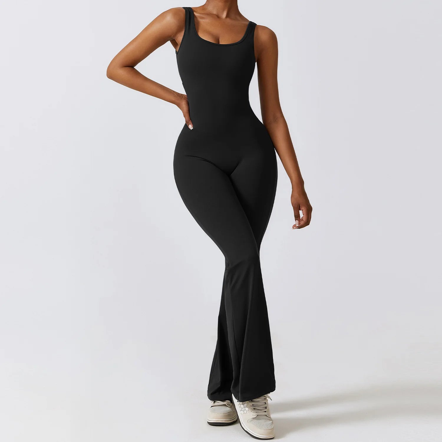 Women's Push-Up Workout Jumpsuit – Stretch Fitness & Yoga Bodysuit
