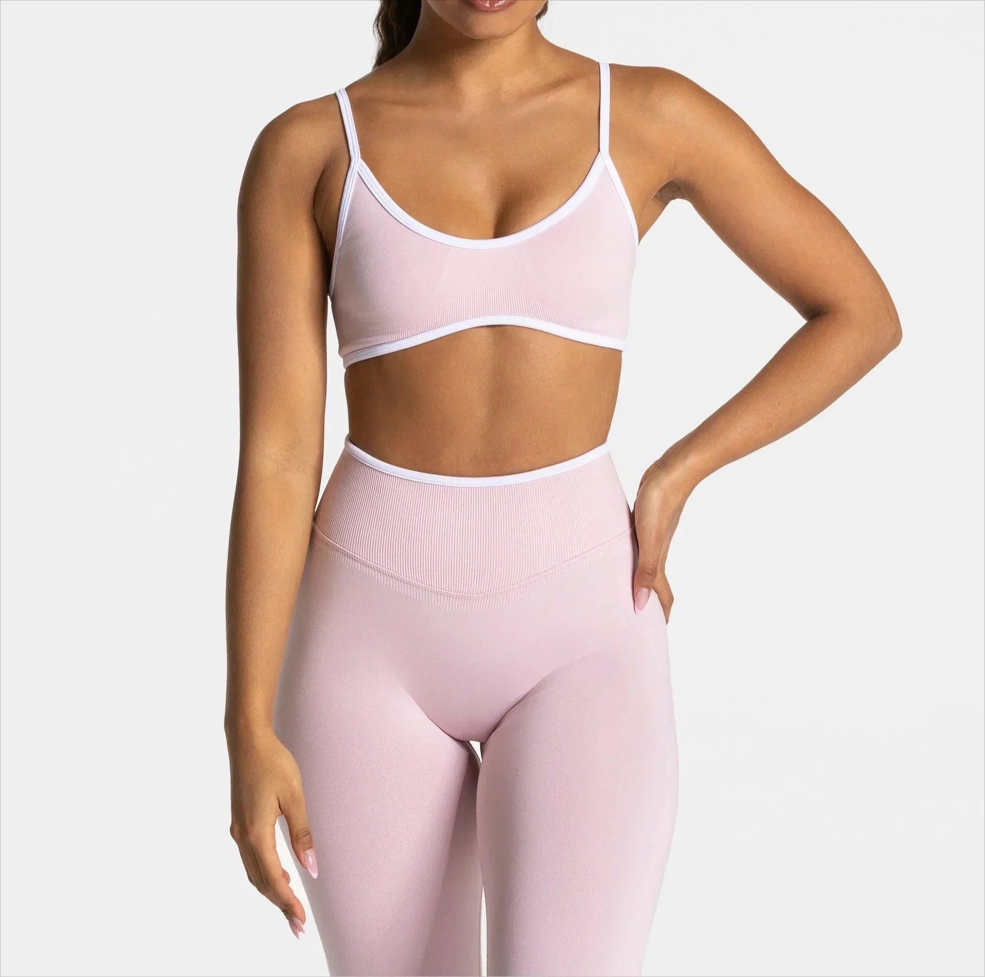 Women’s Solid Color Sports Bra – Backless Knit Yoga & Fitness Top with Padding