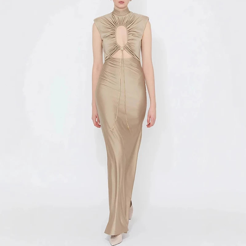 Luxury Sheer Mesh Crystal Dress for Women – Sparkly Rhinestone Party & Prom Gown
