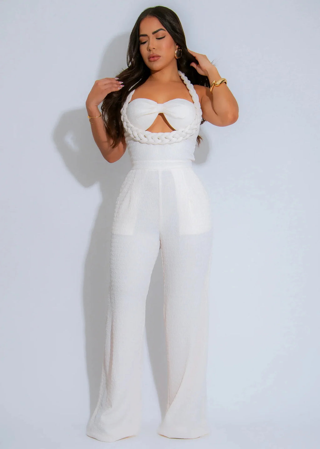 Sister Star Women's Fashion High Waist Thin Design Weaving Style