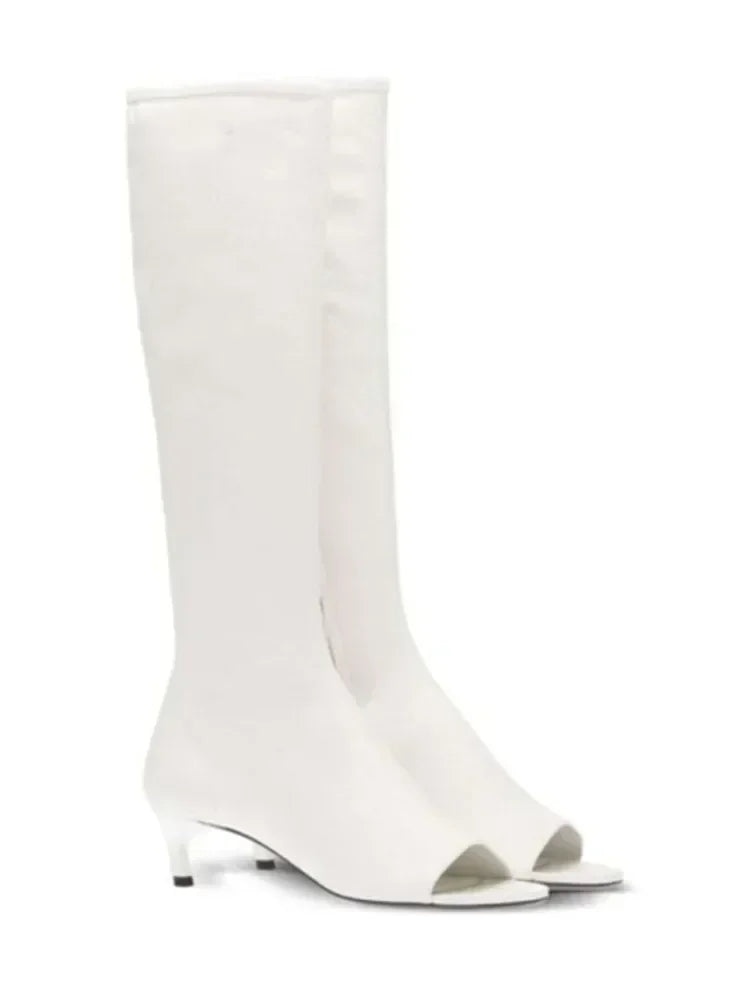 Fish Mouth Clip Toe Mid Boots – Where Bold Meets Chic