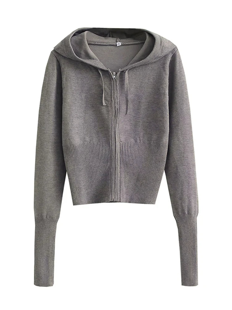 Tossy Knit 2-Piece Women’s Tracksuit – Crop Hoodie & Trousers Set