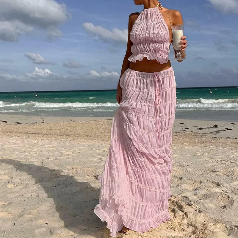 Boho Backless 2-Piece Set – Free-Spirited & Flirty