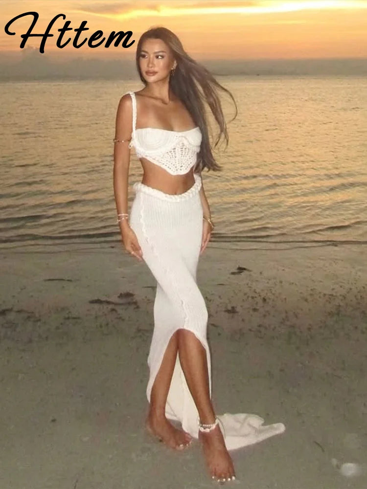 Knit Halter 2 Piece Suit – Backless & Bold