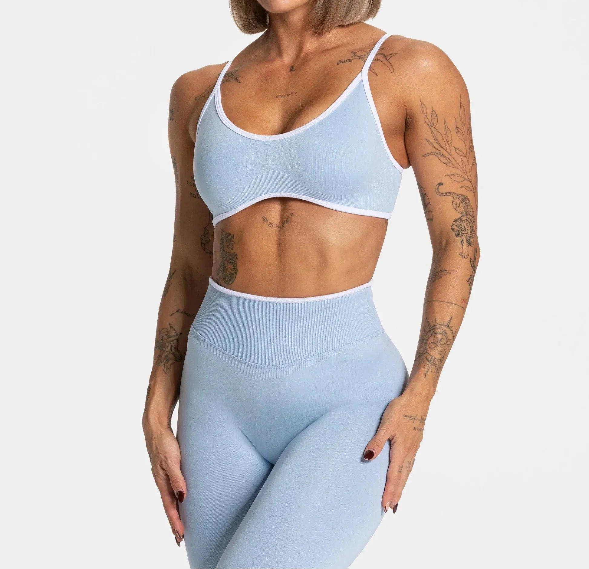 Women’s Solid Color Sports Bra – Backless Knit Yoga & Fitness Top with Padding