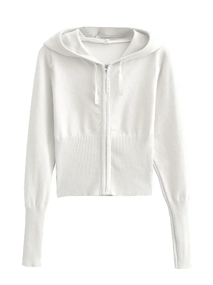Tossy Knit 2-Piece Women’s Tracksuit – Crop Hoodie & Trousers Set