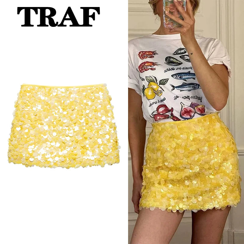 Sexy Sequin Mini Skirt – Women’s Slim Fit Party & Clubwear