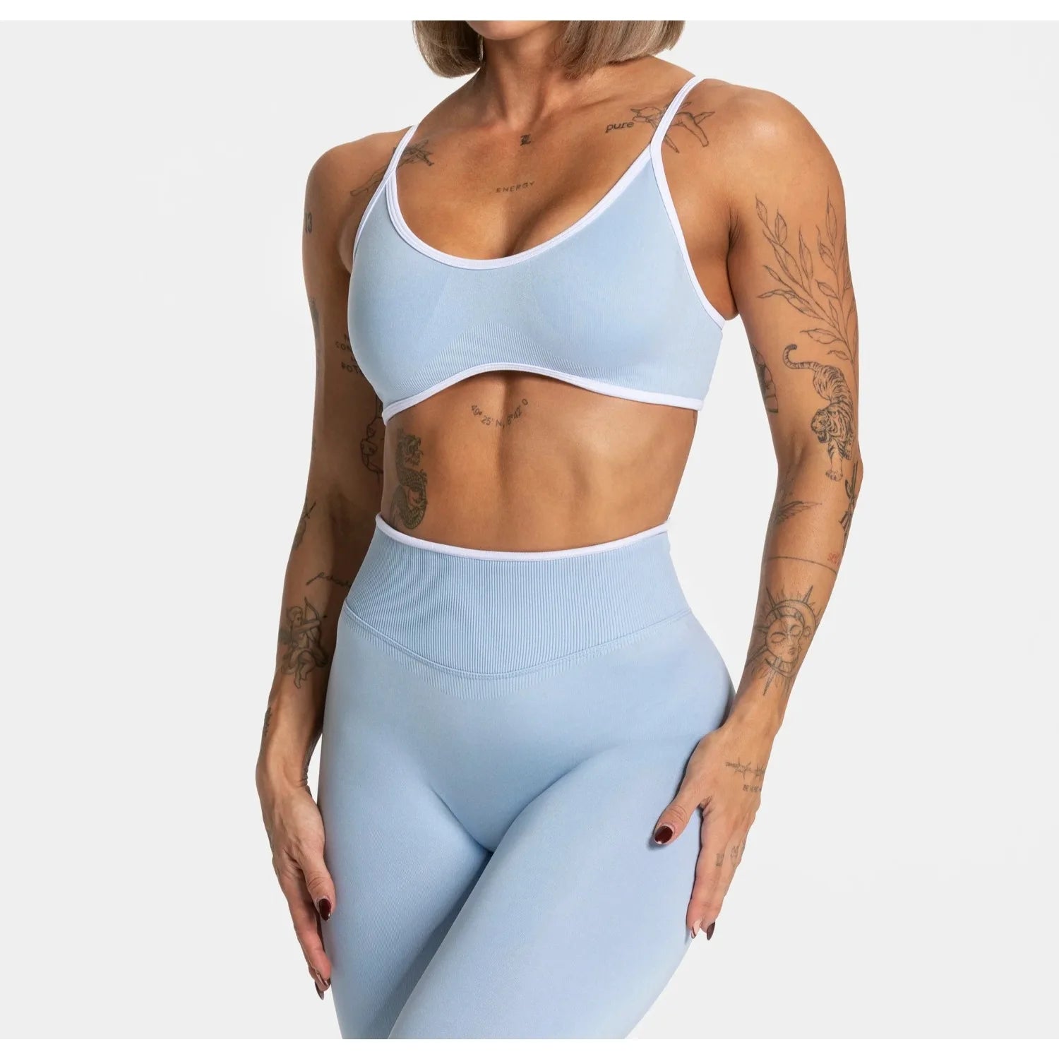 Women’s Solid Color Sports Bra – Backless Knit Yoga & Fitness Top with Padding