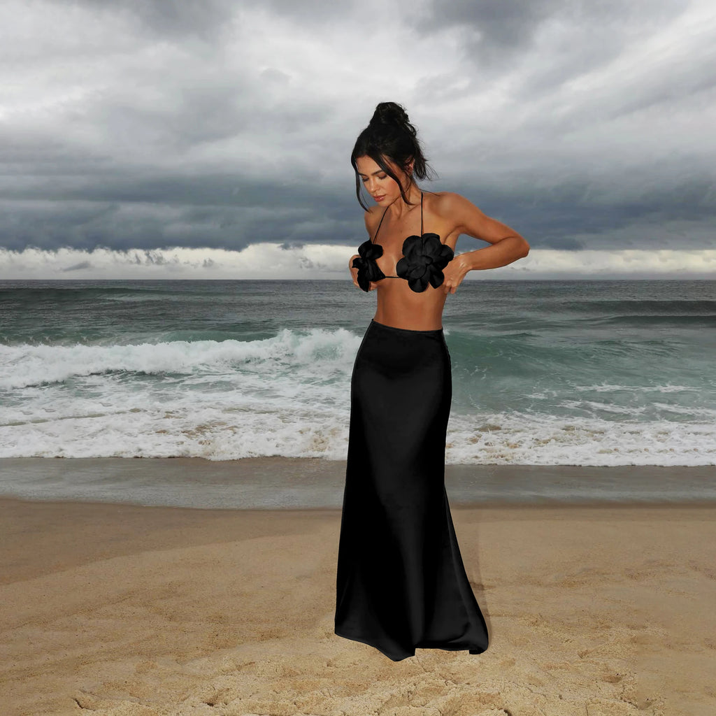 Women's Sexy Brazilian Bikini Set with Bandage Design & Skirt Cover-Up