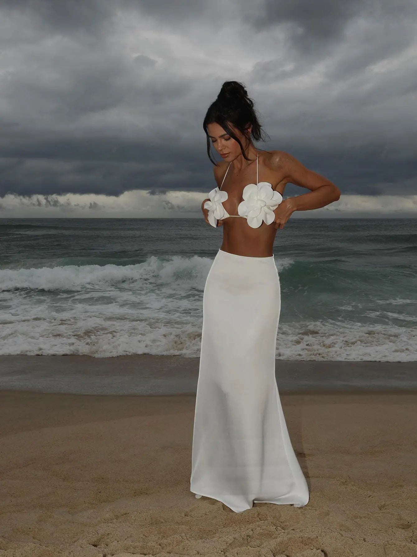Women's Sexy Brazilian Bikini Set with Bandage Design & Skirt Cover-Up