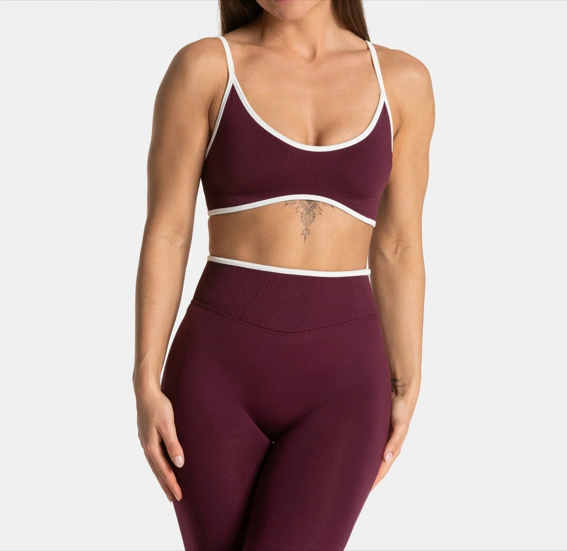Women’s Solid Color Sports Bra – Backless Knit Yoga & Fitness Top with Padding