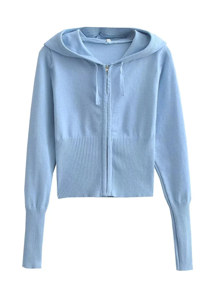 Tossy Knit 2-Piece Women’s Tracksuit – Crop Hoodie & Trousers Set